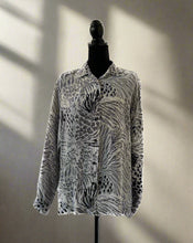Load image into Gallery viewer, grayscale blouse animal print blouse womens elegant blouse
