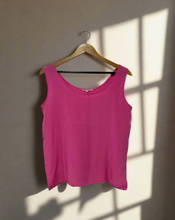 Load image into Gallery viewer, pink tank top, silk tank