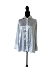 Load image into Gallery viewer, versace jeans versace silk button white silk button chic white button down
