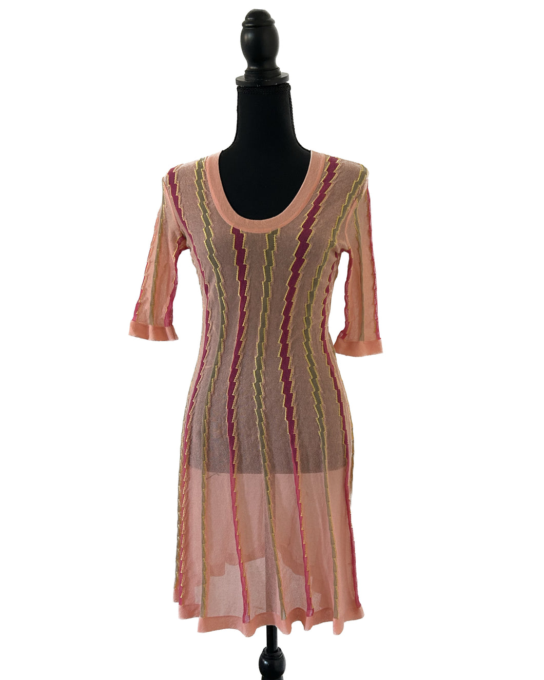 missoni vintage dress sheer dress see through vintage dress 