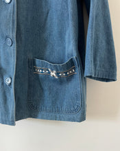 Load image into Gallery viewer, Vintage Aztec Denim Blazer
