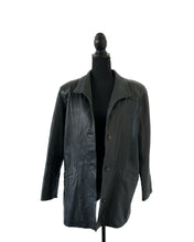 Load image into Gallery viewer, Very Dark Teal Italian Leather Jacket
