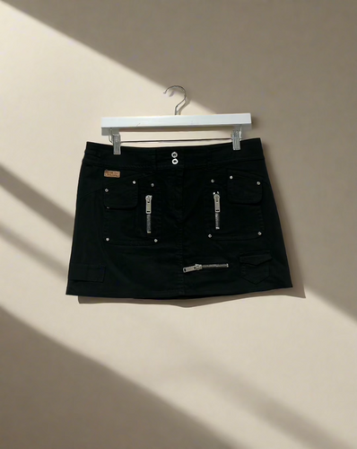 moschino mini skirt, black mini skirt 