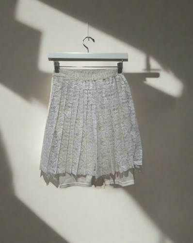 white lace skirt, vintage lace skirt 